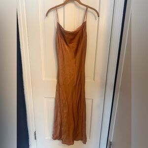 Forever 21 Copper longer Slip Dress